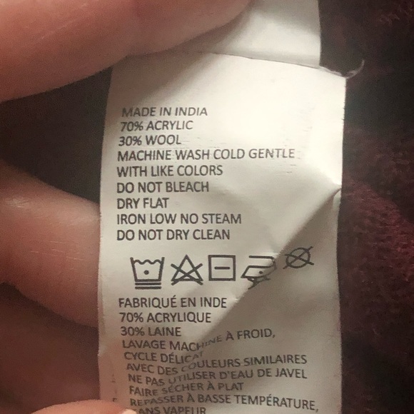 PrAna Rochelle Cowl Neck Wool Blend Colorblock Lightweight Sweater Size XS - Picture 6 of 6